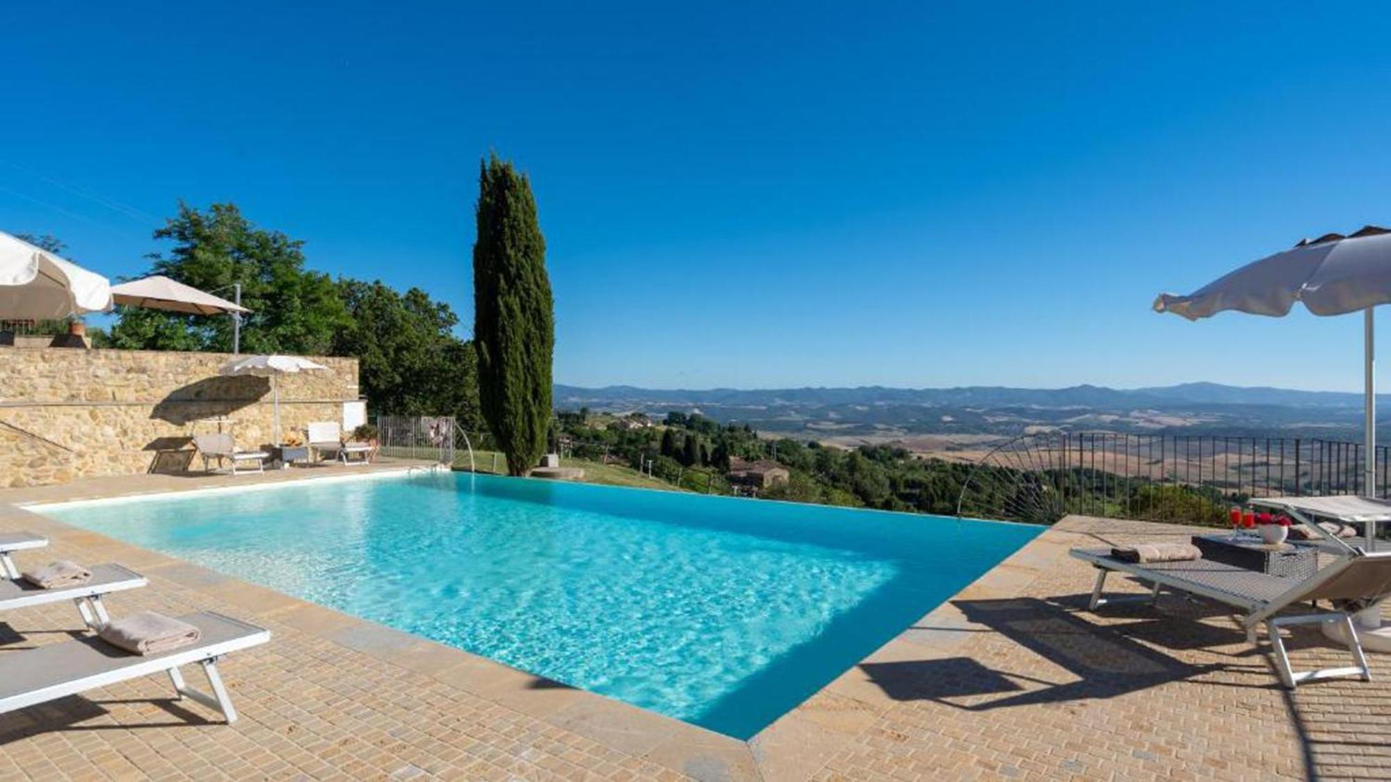 Casale Con Vista Colline Apartment Volterra Bagian luar foto